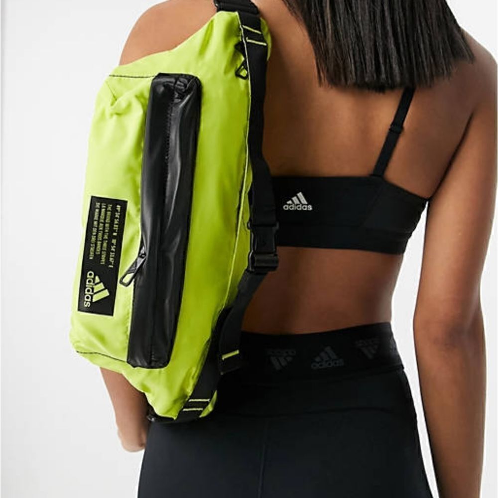 Adidas ID Waistbag Yellow color Secondary zippered pockets adjustable strap